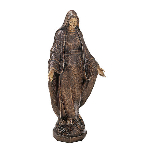 Statue en bronze Vierge Miraculeuse 80 cm pour EXTÉRIEUR 1