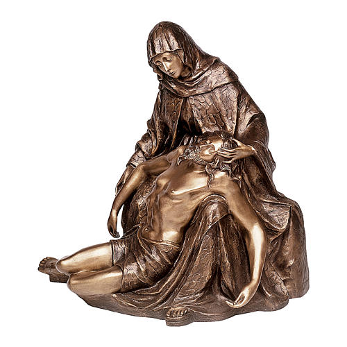 Statue of Detail of the Pietà in bronze 85 cm for EXTERNAL USE 1