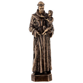 Bronzestatue Heiliger Antonius von Padua 60 cm Höhe für den AUßENBEREICH