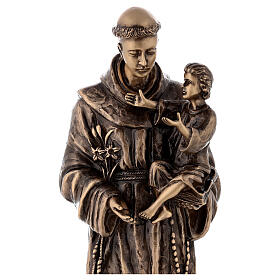 Bronzestatue, Heiliger Antonius von Padua, 60 cm, für den AUßENBEREICH