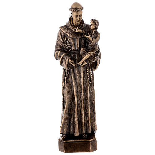 Bronzestatue, Heiliger Antonius von Padua, 60 cm, für den AUßENBEREICH 1