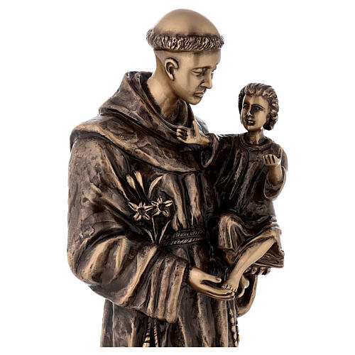 Bronzestatue, Heiliger Antonius von Padua, 60 cm, für den AUßENBEREICH 6