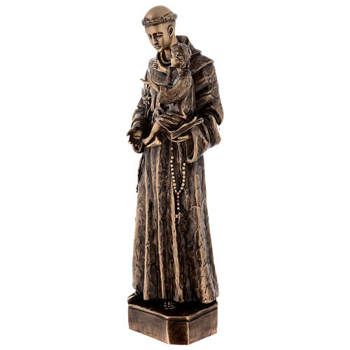 Estatua broncea San Antonio Padua 60 cm para EXTERIOR 3