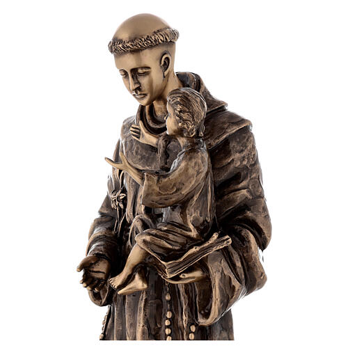 Estatua broncea San Antonio Padua 60 cm para EXTERIOR 4