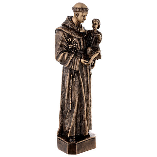 Estatua broncea San Antonio Padua 60 cm para EXTERIOR 5