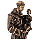 Estatua broncea San Antonio Padua 60 cm para EXTERIOR s6