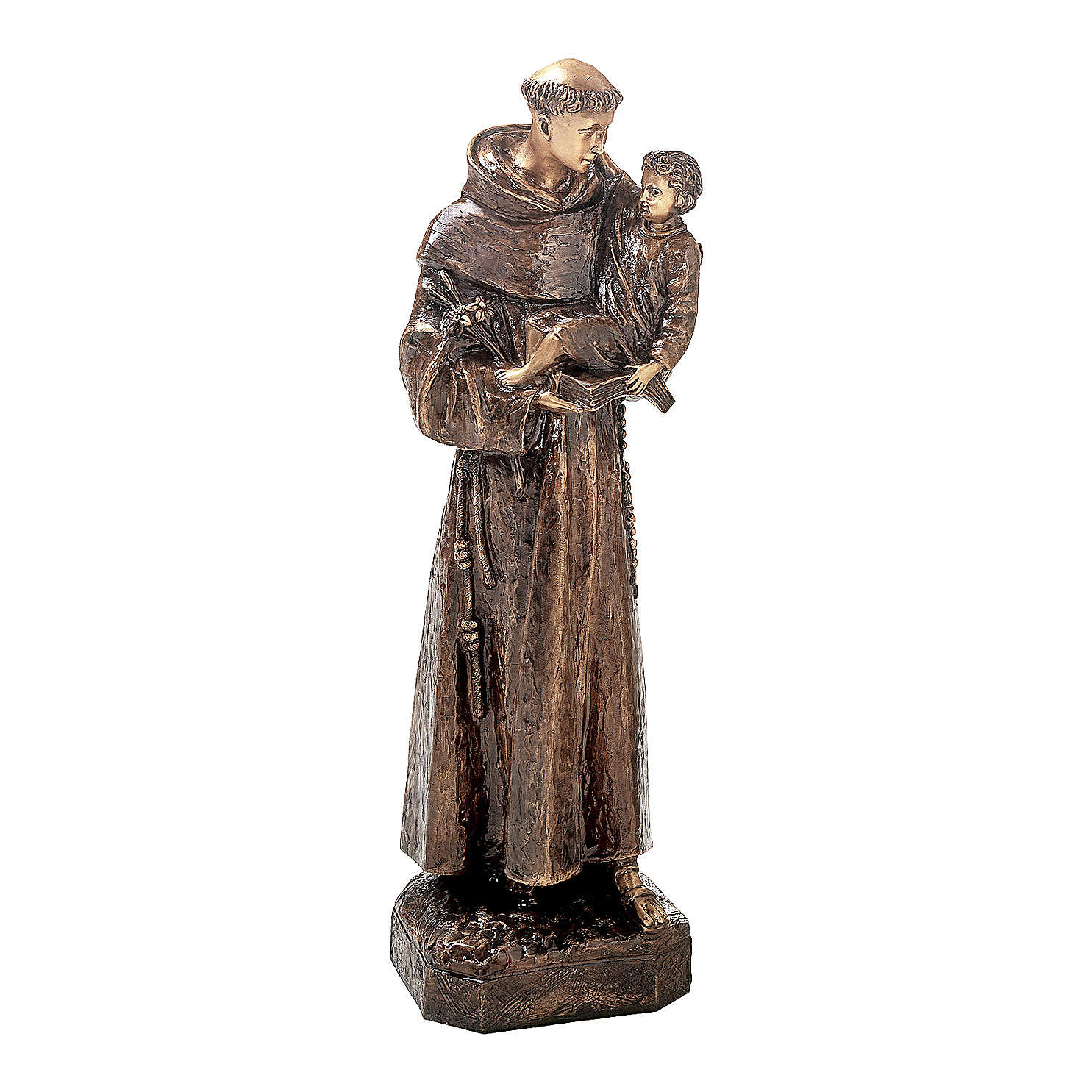 Estatua San Antonio bronce cm 80 para EXTERIOR venta online en HOLYART