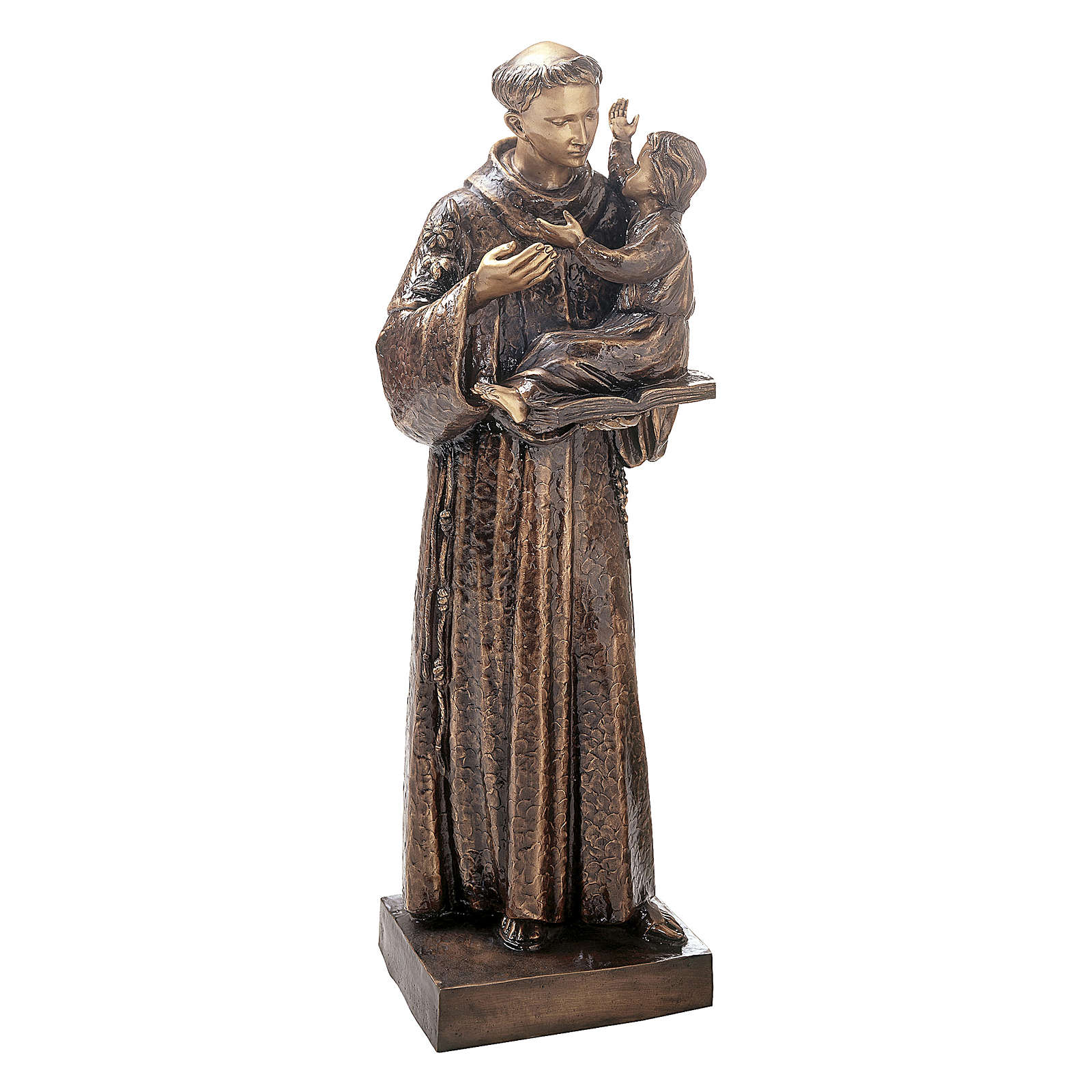 Bronzestatue Heiliger Antonius von Padua mit Kind 120 cm | Online