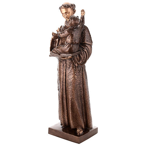 Bronzestatue, Heiliger Antonius von Padua mit Kind, 120 cm, für den AUßENBEREICH 6