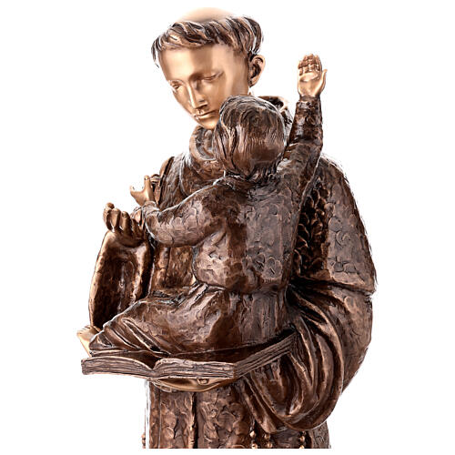 Bronzestatue, Heiliger Antonius von Padua mit Kind, 120 cm, für den AUßENBEREICH 7