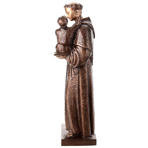 Bronzestatue, Heiliger Antonius von Padua mit Kind, 120 cm, für den AUßENBEREICH 9