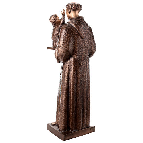 Bronzestatue, Heiliger Antonius von Padua mit Kind, 120 cm, für den AUßENBEREICH 11