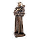 Bronzestatue, Heiliger Antonius von Padua mit Kind, 120 cm, für den AUßENBEREICH s1