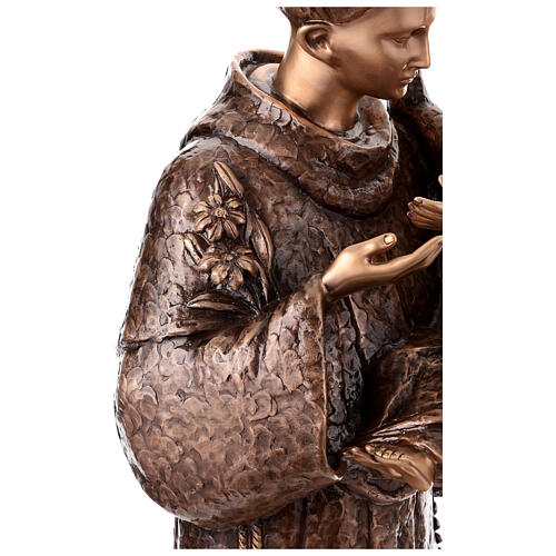 Statue of St. Anthony with Child in bronze 120 cm for EXTERNAL USE 8