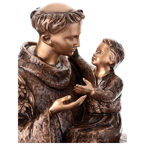 Estatua San Antonio con Niño bronce 120 cm para EXTERIOR 5