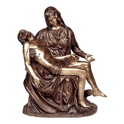 Detailed Pieta Sculpture in Bronze 85 cm for OUTDOORS 1