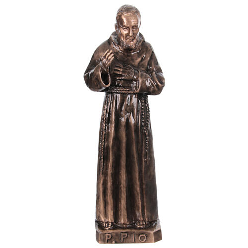 Bronzestatue, Pater Pio, 80 cm, für den AUßENBEREICH 1