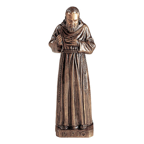 Estatua San Padre Pío bronce 80 cm para EXTERIOR 1