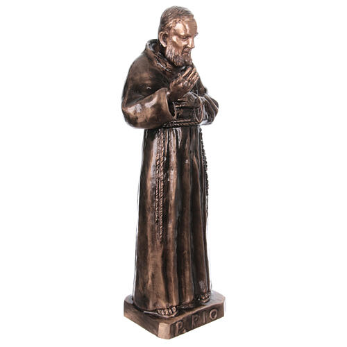 Estatua San Padre Pío bronce 80 cm para EXTERIOR 5