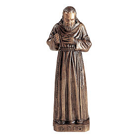 Imagens em Metal: Imagem São Padre Pio bronze 80 cm para EXTERIOR