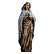 Statue Marie Immaculée bronze 65 cm cape bleue pour EXTÉRIEUR s1