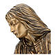 Funerary statue of grieving girl in bronze 45 cm for EXTERNAL USE s2