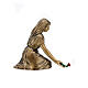 Funerary statue of grieving girl in bronze 45 cm for EXTERNAL USE s7