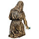 Funerary statue of grieving girl in bronze 45 cm for EXTERNAL USE s10