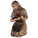 Statue Femme avec fleurs bronze 45 cm pour EXTÉRIEUR s5