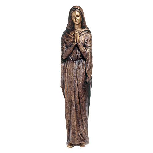 Statue of the Virgin Mary in bronze 100 cm for EXTERNAL USE 1