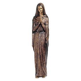 Estatua María Virgen bronce 100 cm para EXTERIOR