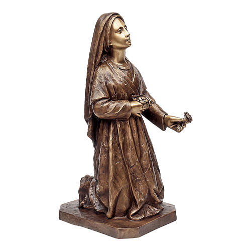 Sculpture funéraire femme à genoux bronze 65 cm pour EXTÉRIEUR 1