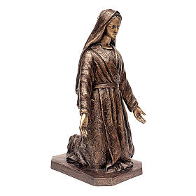 Estatua funeraria Virgen arrodillada 65 cm bronze para EXTERIOR
