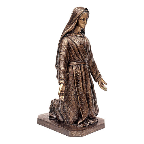 Estatua funeraria Virgen arrodillada 65 cm bronze para EXTERIOR 1