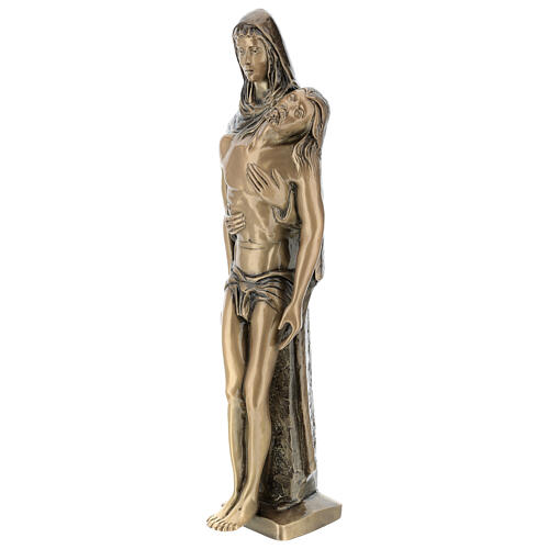 Pieta statue standing in bronze FOR OUTDOORS 80 cm 3