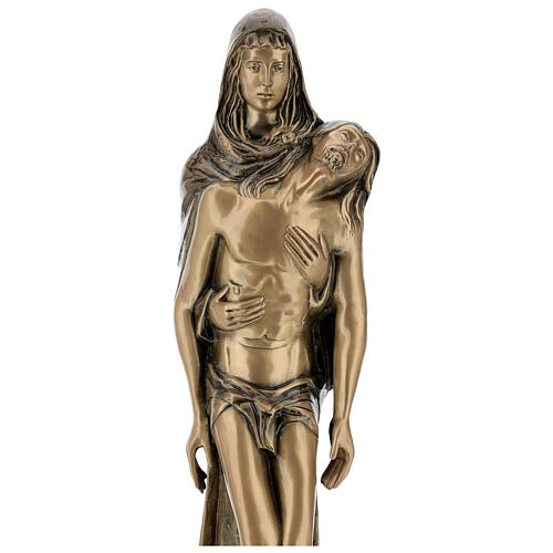 Pieta statue standing in bronze FOR OUTDOORS 80 cm 4