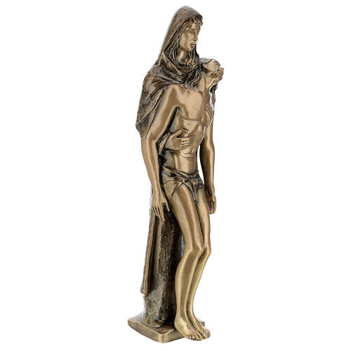 Pieta statue standing in bronze FOR OUTDOORS 80 cm 5