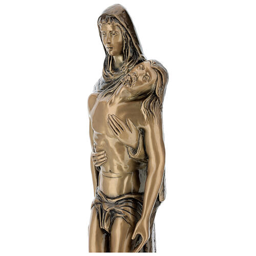 Pieta statue standing in bronze FOR OUTDOORS 80 cm 6