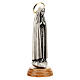 Our Lady of Fatima statue, zamak and olivewood, gold plated halo, 12 cm s3