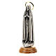Our Lady of Fatima statue, golden halo olive wood zamak 12 cm s2
