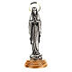 Gottesmutter von Lourdes – Statue aus Zamak und Olivenholz, Höhe 12 cm s1