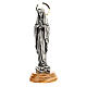 Our Lady of Lourdes statue, zamak and olivewood, 12 cm s2