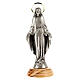 Our Lady of the Miraculous Medal statue, zamak and olivewood, 12 cm s1