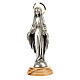 Our Lady of the Miraculous Medal statue, zamak and olivewood, 12 cm s2