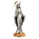 Blessed Mother Mary statue in olive wood zamak 12 cm s3