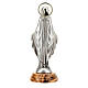 Blessed Mother Mary statue in olive wood zamak 12 cm s4