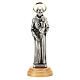 Heiliger Antonius – Statue 12 cm, Zamak mit Sockel aus Olivenholz s1