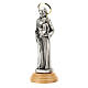 Heiliger Antonius – Statue 12 cm, Zamak mit Sockel aus Olivenholz s2