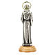 Heiliger Antonius – Statue 12 cm, Zamak mit Sockel aus Olivenholz s4