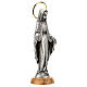 Gottesmutter von der Wunderbaren Medaille – Statue 18 cm aus Zamak mit Olivenholz-Sockel s3